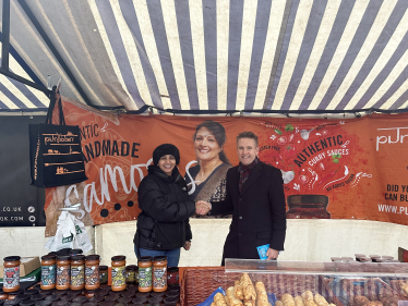 James spoke to several market stall holders